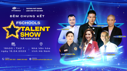 Ban giám khảo và khách mời chung kết Fschool Talent Show Hà Nam 2023