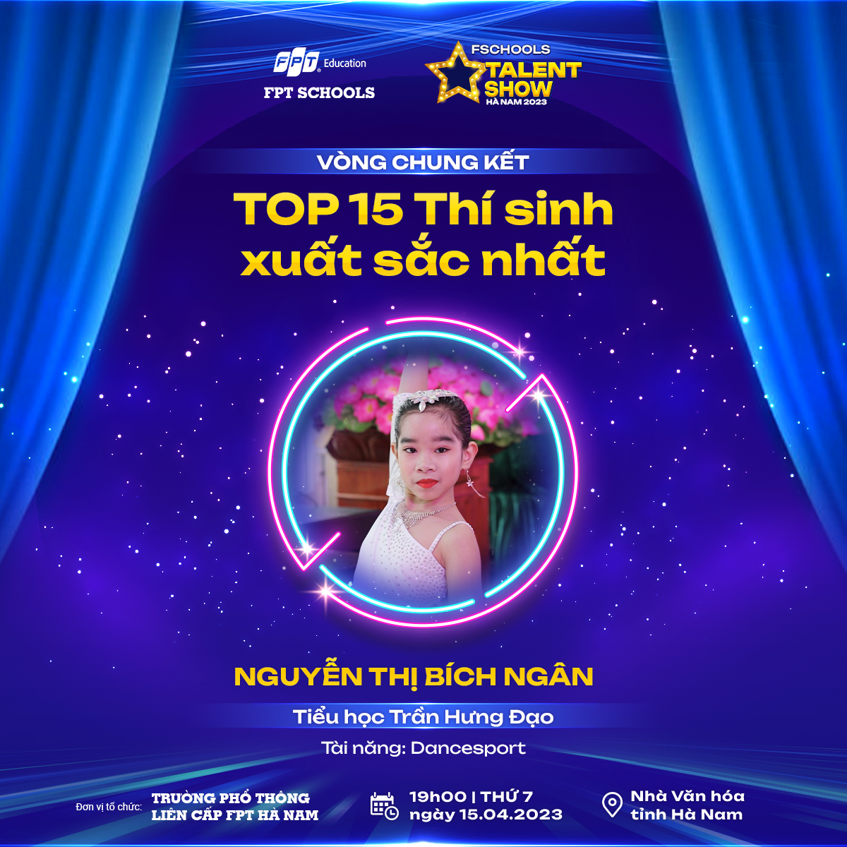 Nguyễn Thị Bích Ngân, Trường Tiểu học Trần Hưng Đạo, tài năng DanceSport