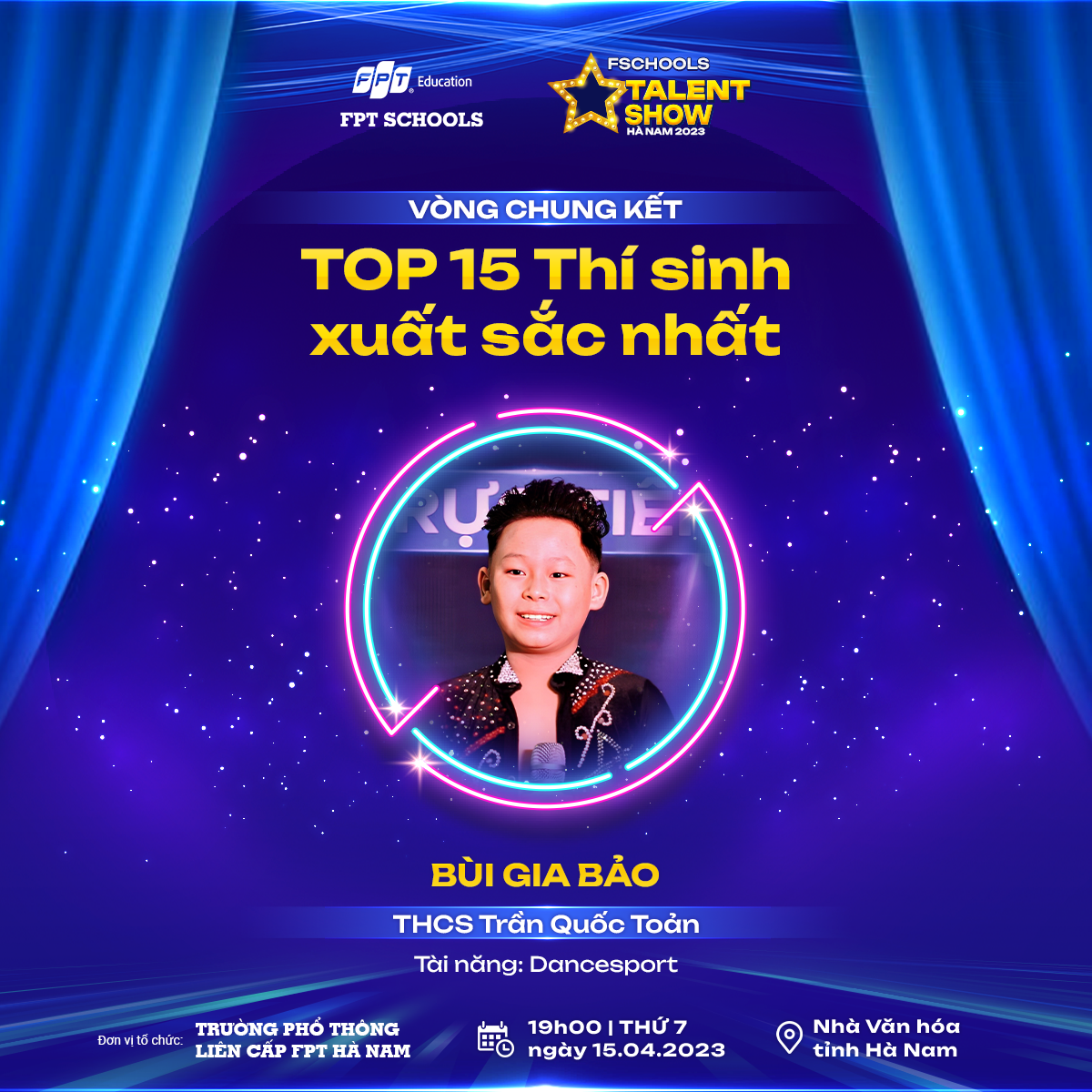 Bùi Gia Bảo, Trường THCS Trần Quốc Toản, tài năng DanceSport