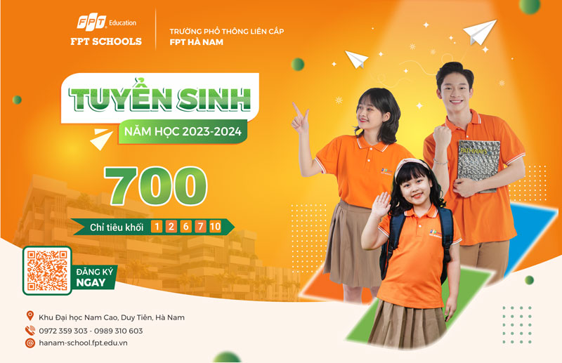 Trường Phổ thông liên cấp FPT Hà Nam tuyển sinh từ năm học 2023-2024