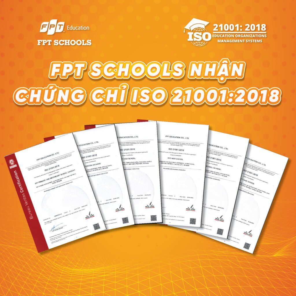 Hệ thống Trường Phổ thông FPT nhận chứng chỉ ISO quốc tế