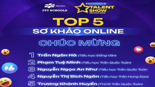 TOP 5 thí sinh xuất sắc nhất vòng Sơ loại Online Talent Show Hà Nam 2023 6 Top 5 thí sinh vòng online