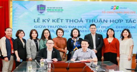 Tổ chức Giáo dục (FPT Education) ký kết biên bản thỏa thuận hợp tác với Trường Đại học Giáo dục – Đại học Quốc Gia Hà Nội (ĐH Giáo dục)