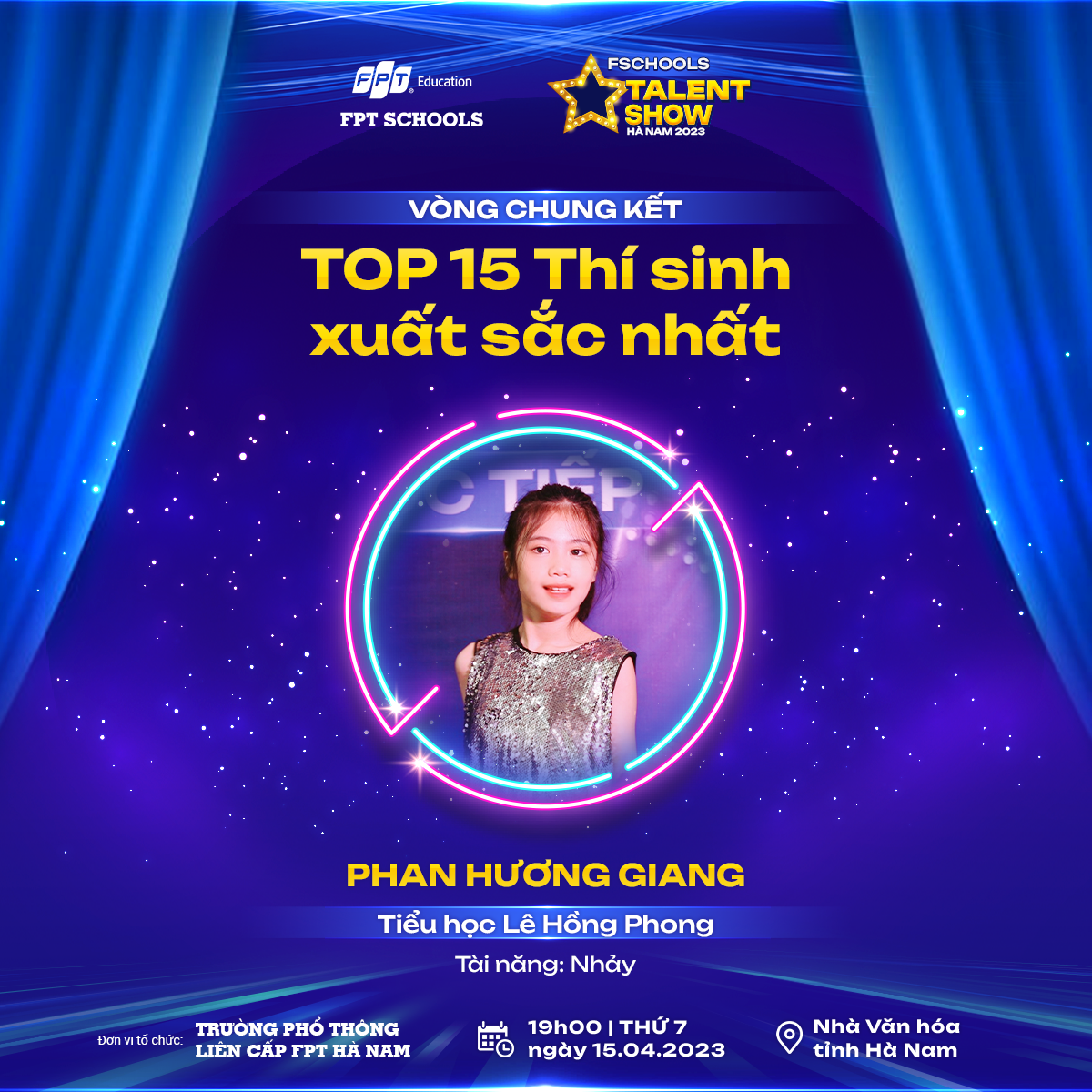 Phan Hương Giang, Trường Tiểu học Lê Hồng Phong, tài năng Nhảy