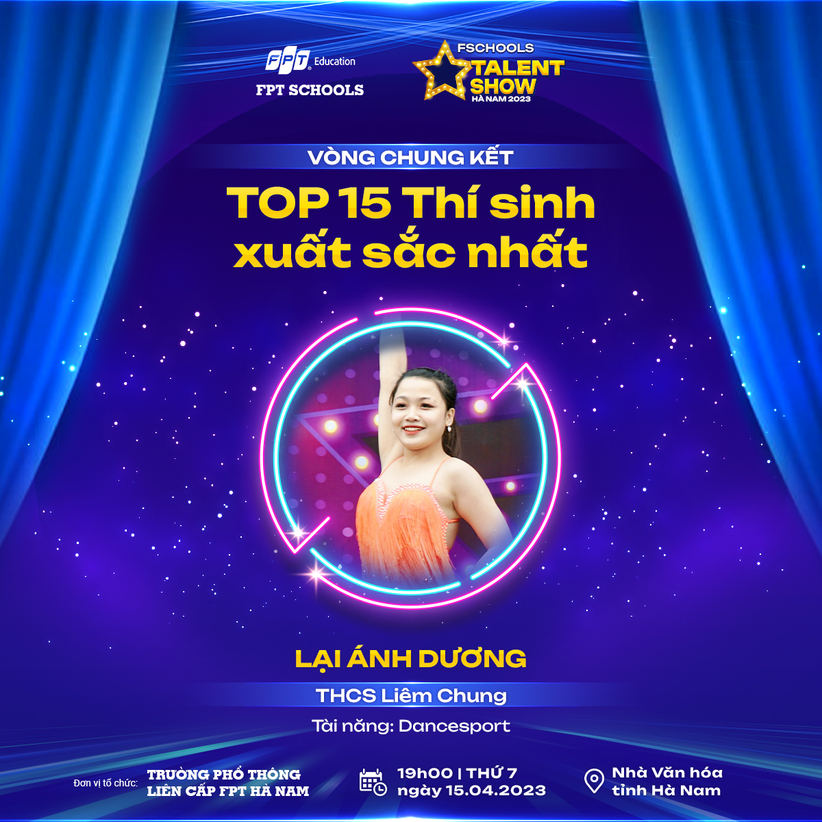 Lại Ánh Dương, Trường THCS Liêm Chung, tài năng DanceSport