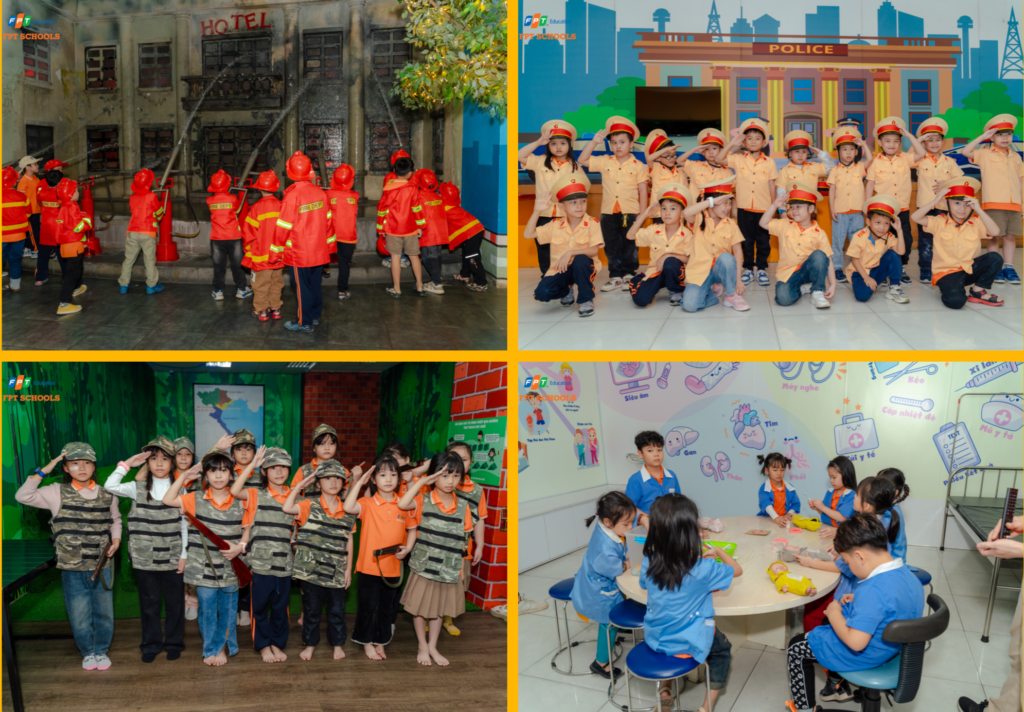 Học sinh FPT Schools Hà Nam trải nghiệm đa dạng ngành nghề của bố mẹ.