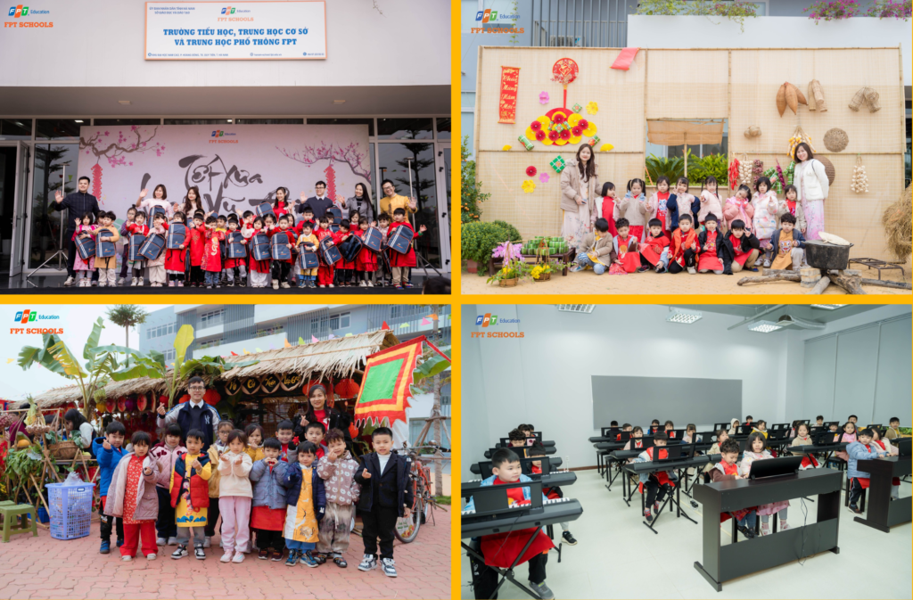 40 vị khách nhí từ Hưng Yên cùng tham gia Tết của FPT Schools Hà Nam.