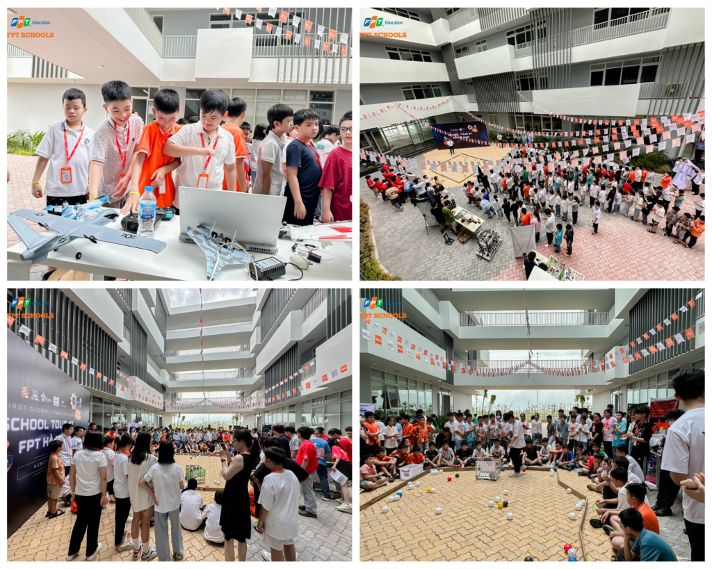 Toàn cảnh buổi giao lưu trải nghiệm Robotics Fair tại FPT Schools Hà Nam.