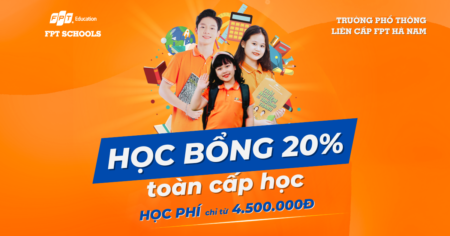 Học bổng 20% toàn cấp học cho tất cả học sinh nhập học năm 2023 - 2024